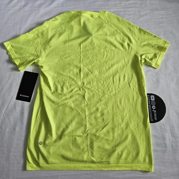 Lululemon Metal Vent Tech SS Shirt Highlighter Yellow HIYE Men's Size XSmall - Picture 4 of 6